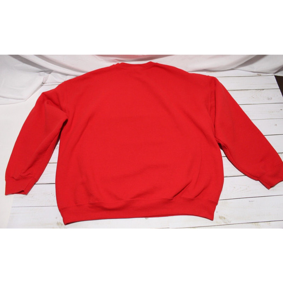 Cat Sweatshirt Women's XL Red LS Pop-over Crewneck Patchwork Crazy Cat Lady Cozy - Picture 8 of 12